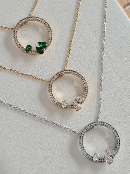 Collier cercle chic en acier inoxydable