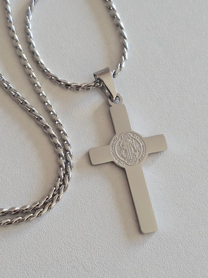 bijou collier pour homme en acier inoxydable