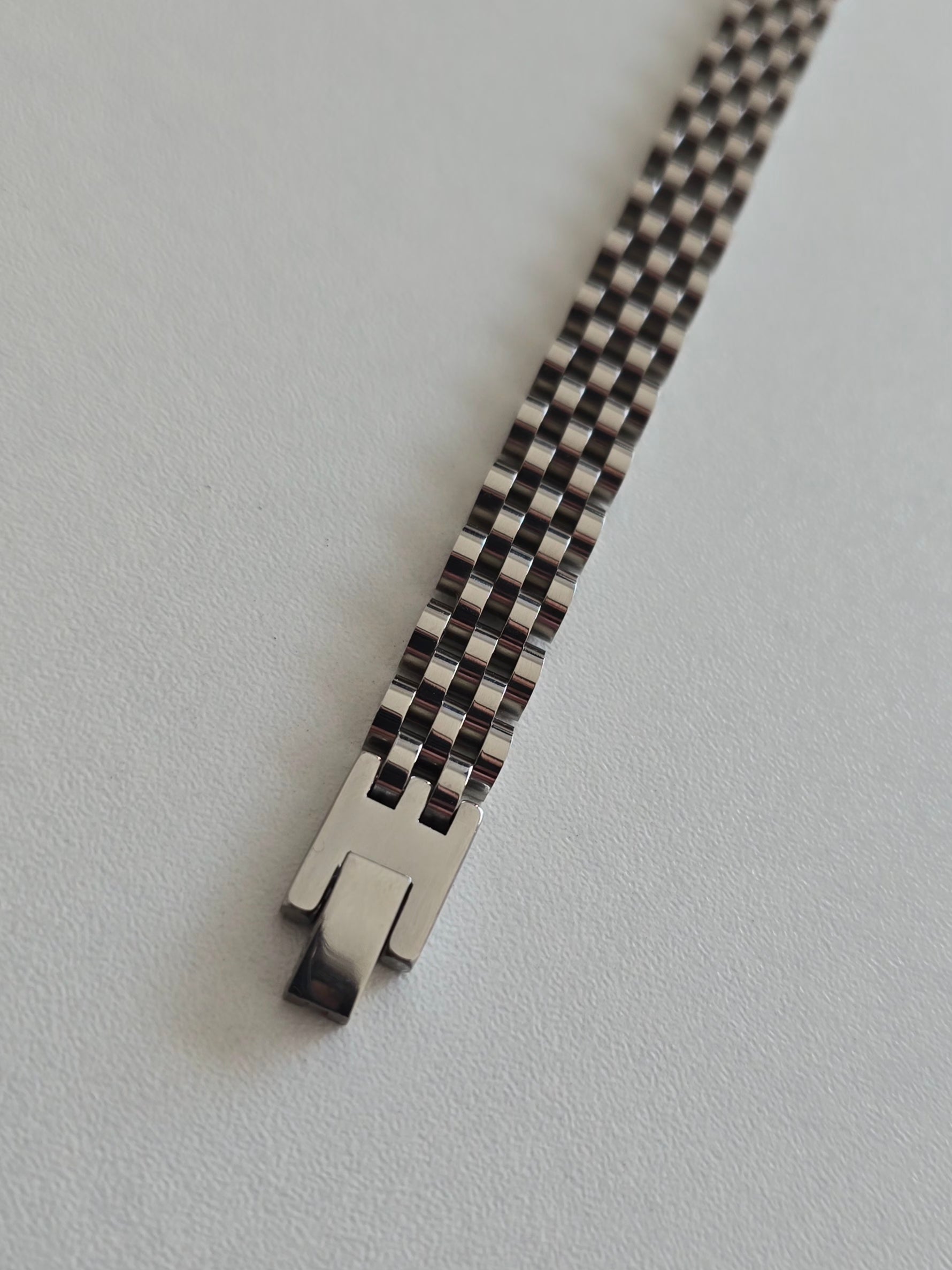 bracelet homme en acier inoxydable argenté 