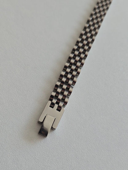 bracelet homme en acier inoxydable argenté 