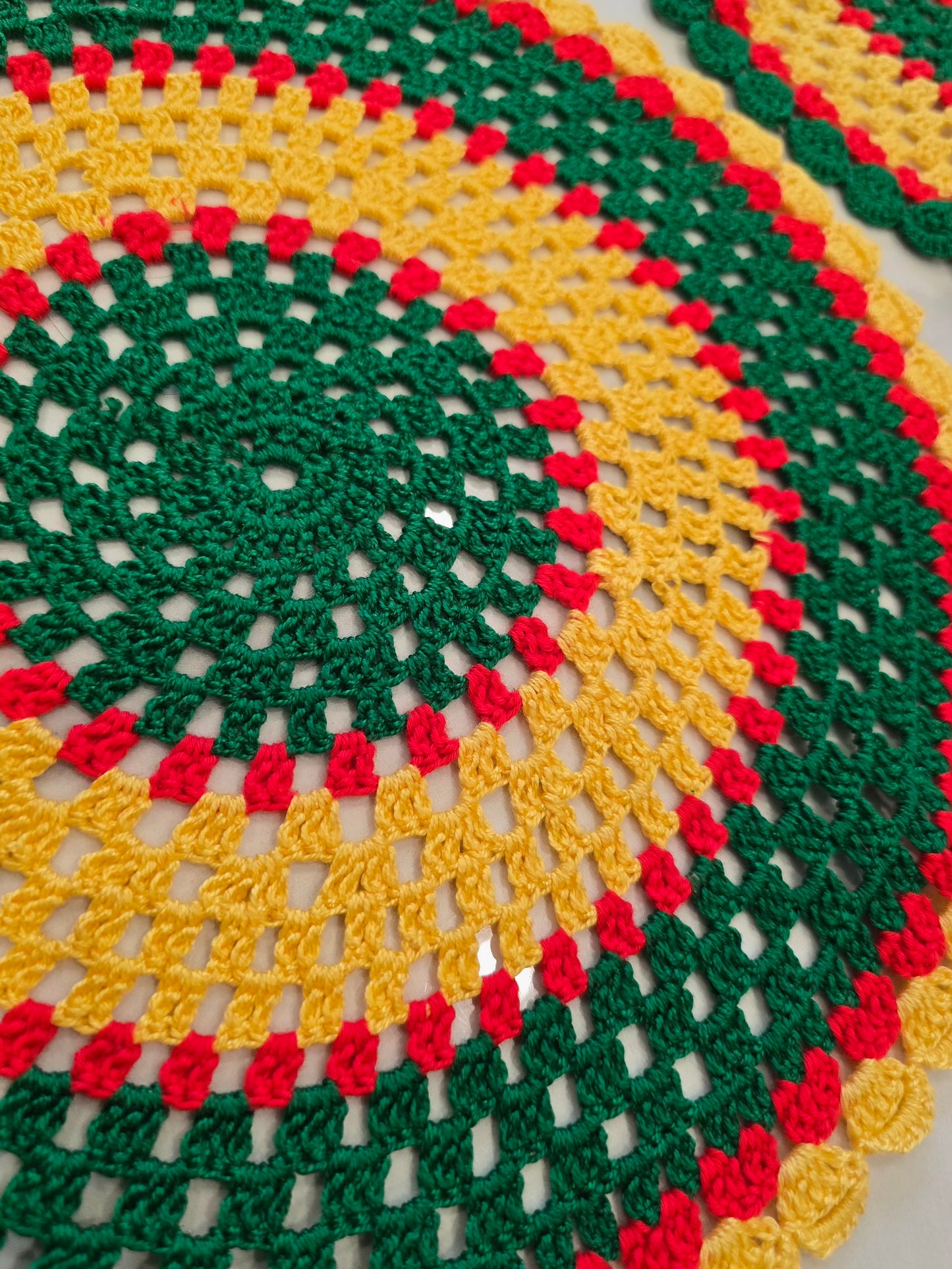 Lot de 3 napperons ronds