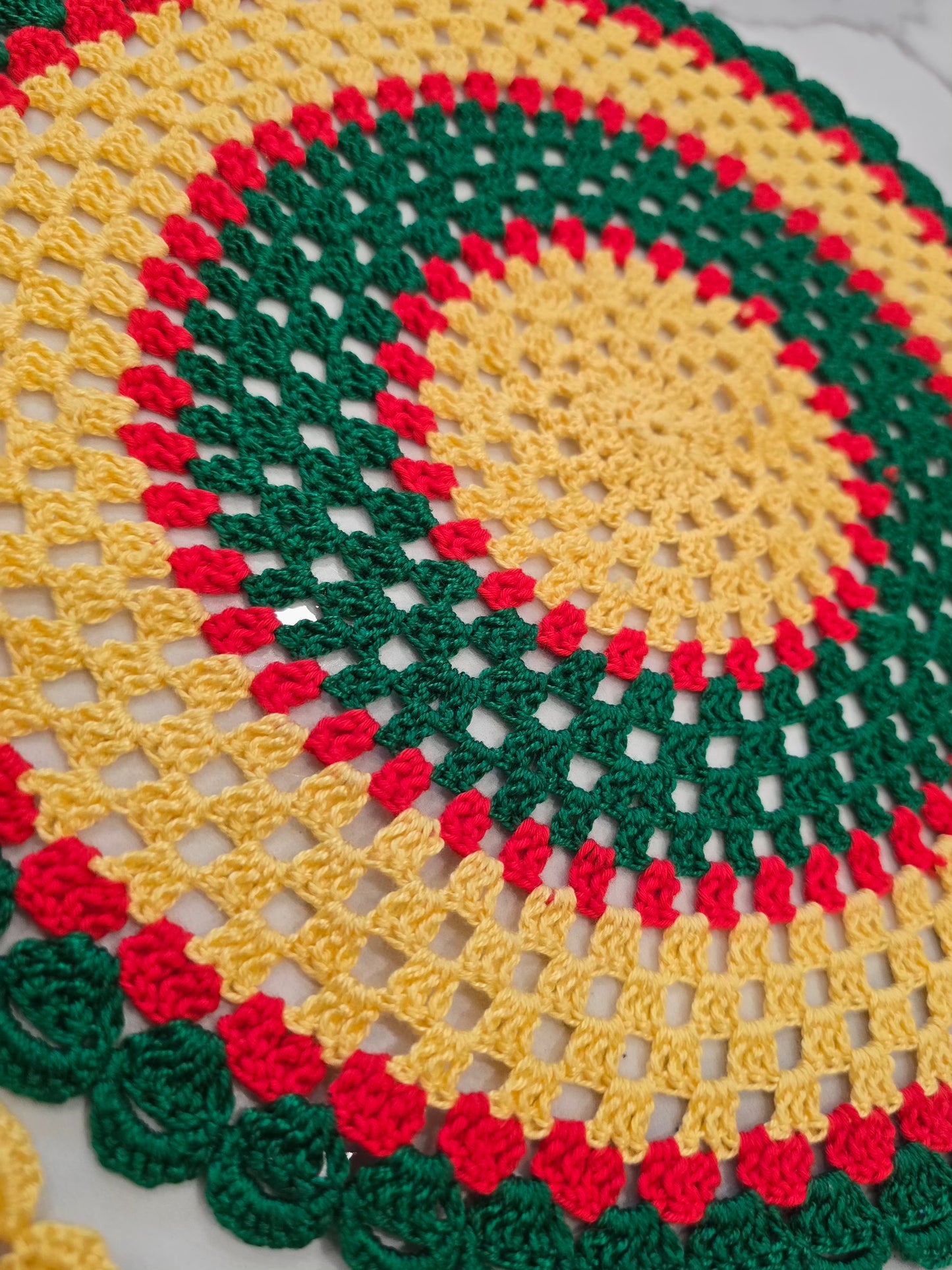 Lot de 3 napperons ronds