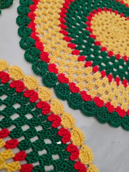 Lot de 3 napperons ronds