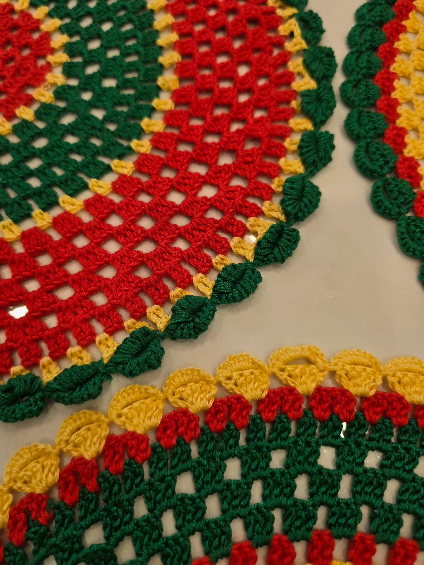 Lot de 3 napperons ronds