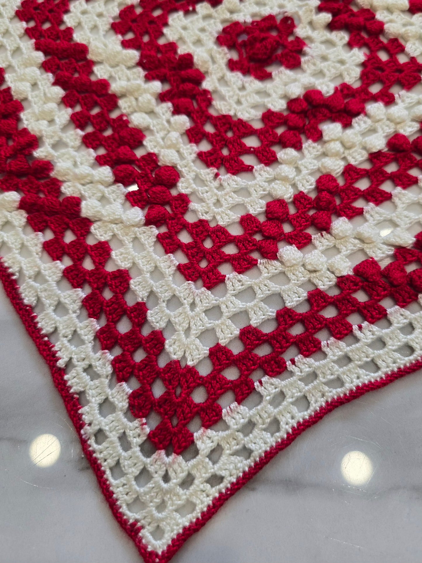 Losange - Rouge et blanc