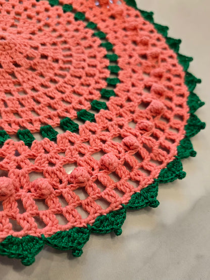 Napperon - Vert et Rose