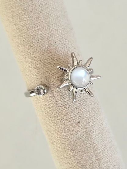 Bague en acier inoxydable argenté