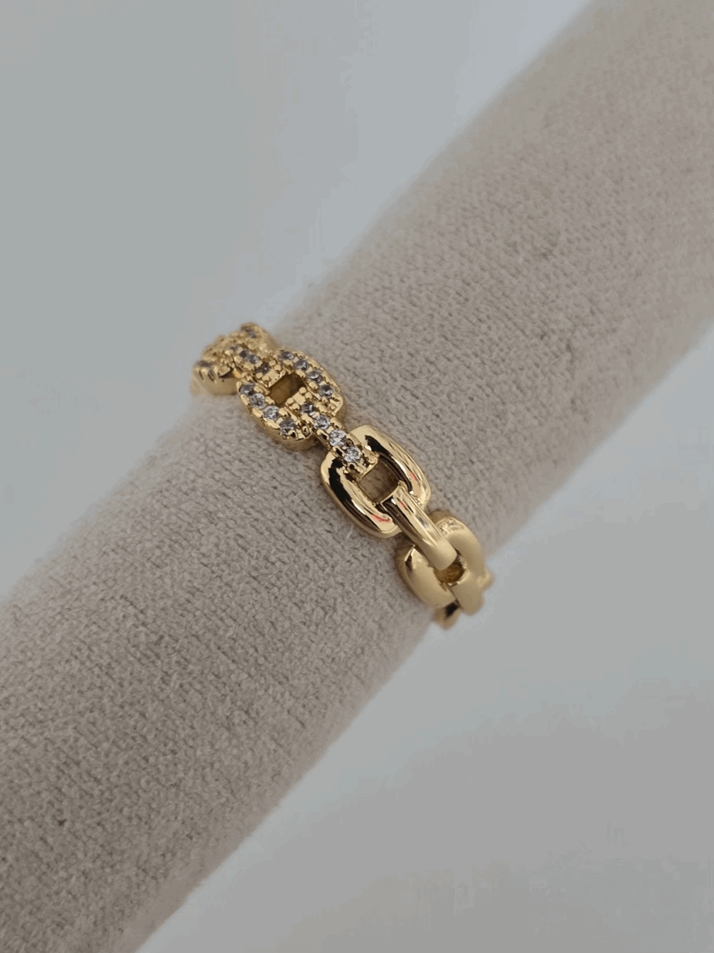 Bague en acier inoxydable MILA design chaîne