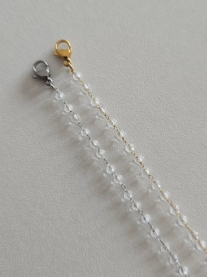 Fermoirs doré et argenté du bracelet Clarity 