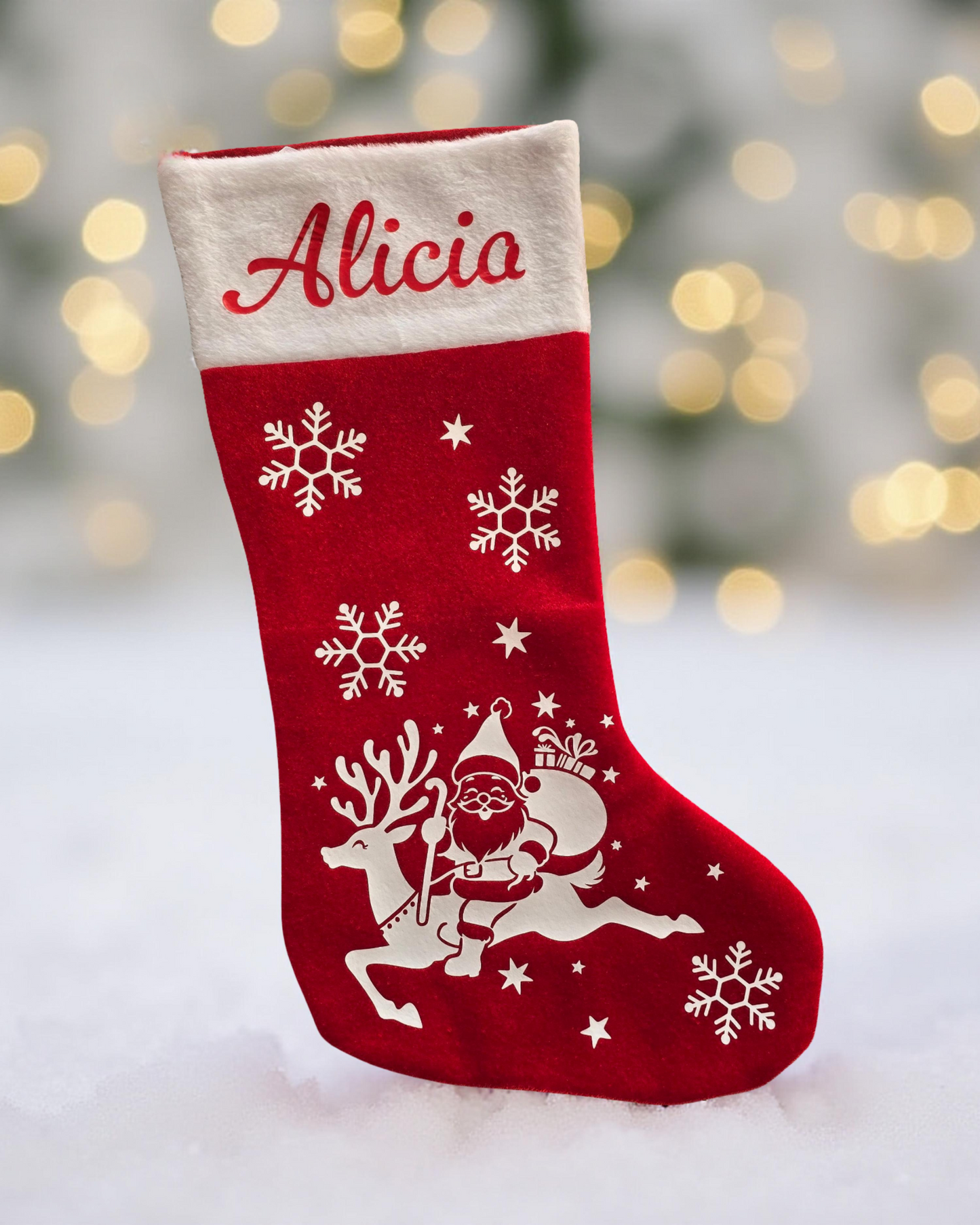 Chaussette de Noel personnalisée pour la petite Alicia 