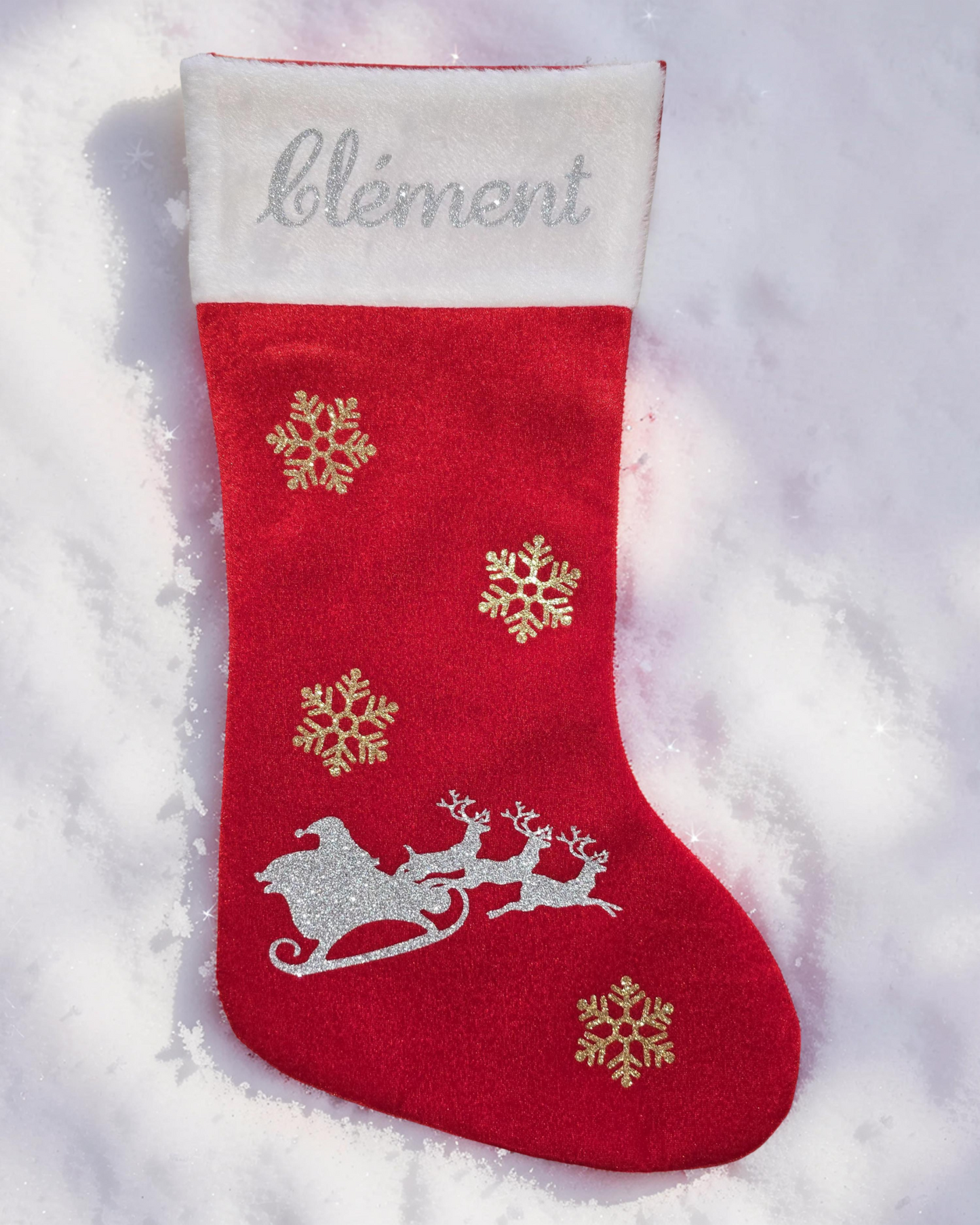Chaussette de Noël personnalisée pour Clément