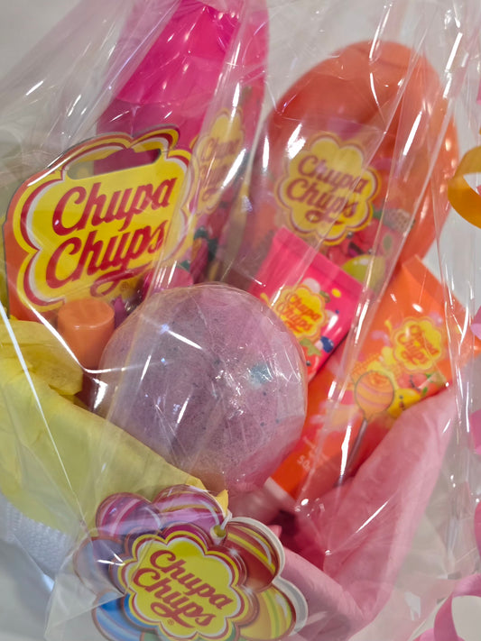 Coffret CHUPA CHUPS contenant gels douche strawberry swirl et tutti frutti