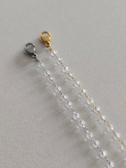 Perles et chaîne du bracelet Clarity