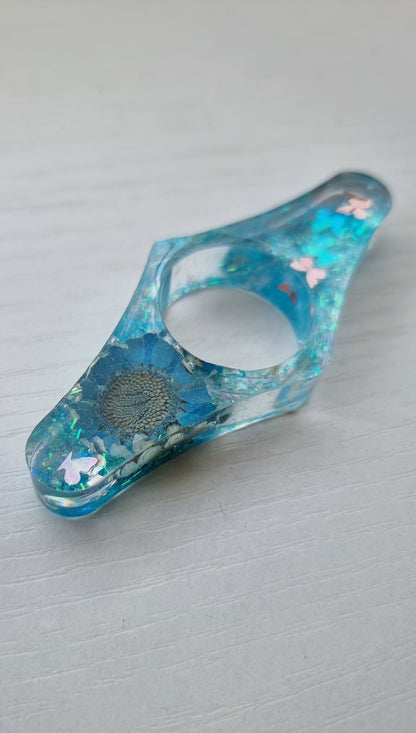 Bague de lecture / BlingFlower Blue