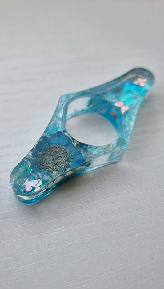 Bague de lecture / BlingFlower Blue
