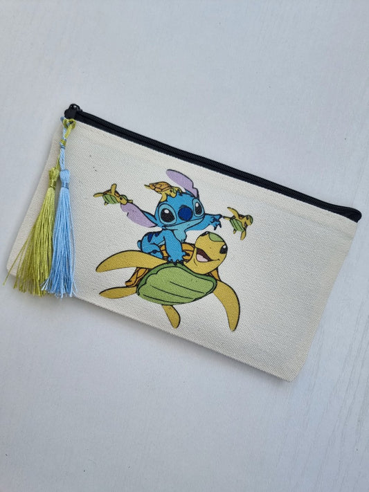 Pochette/Trousse - Stitch avec tortues