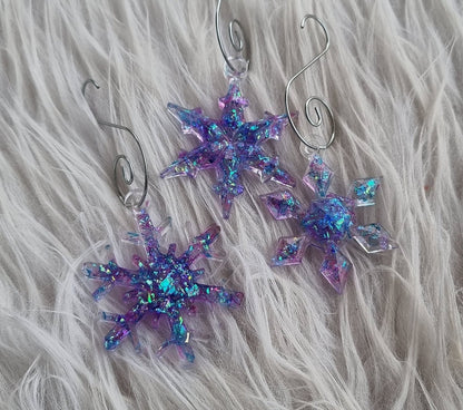 Lot de 3 flocons - Bleu/Violet