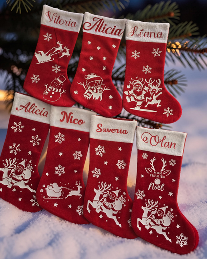 Personnalise ta chaussette de Noël avec motifs et couleurs de ton choix