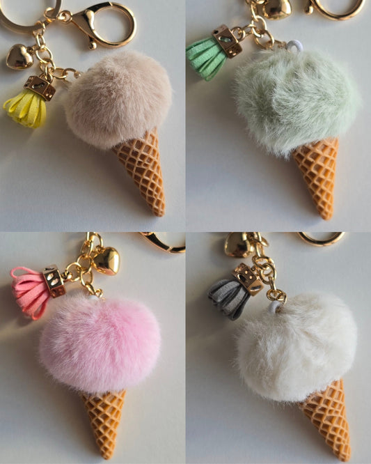 Porte-clé Glace pompon