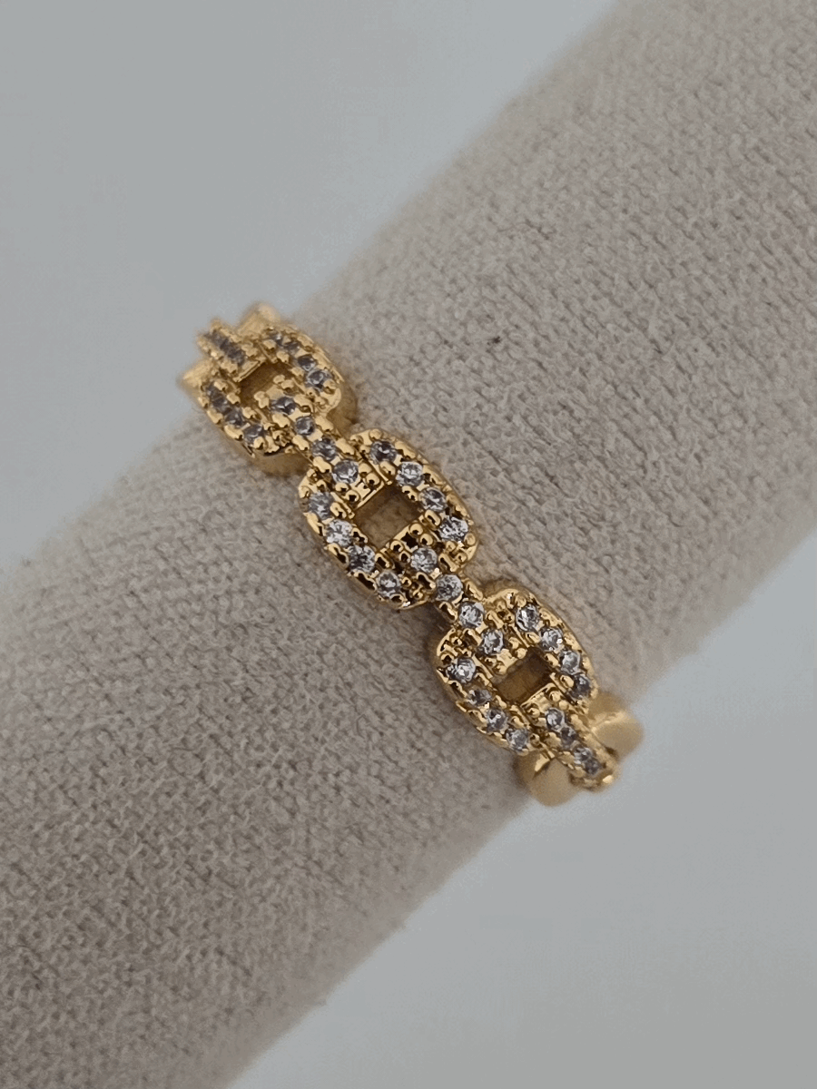Mila, la bague en acier inoxydable doré 