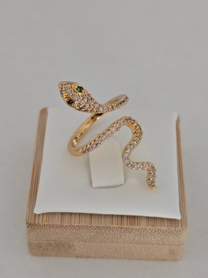 Bague serpent Hypnose entièrement sertie de strass