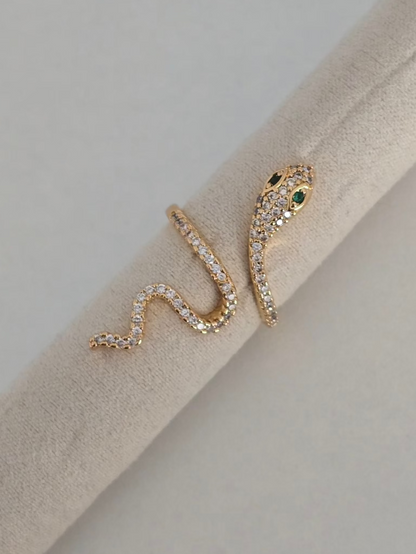 Bague Hypnose avec strass argentés scintillants