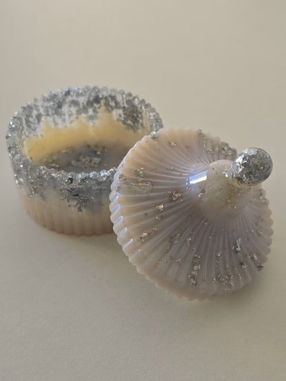 Boîte à bijoux en résine epoxy création unique faite main