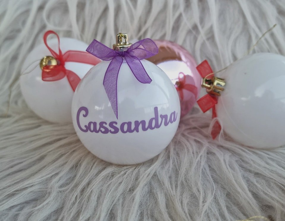 Boule de Noël personnalisée pour Cassandra