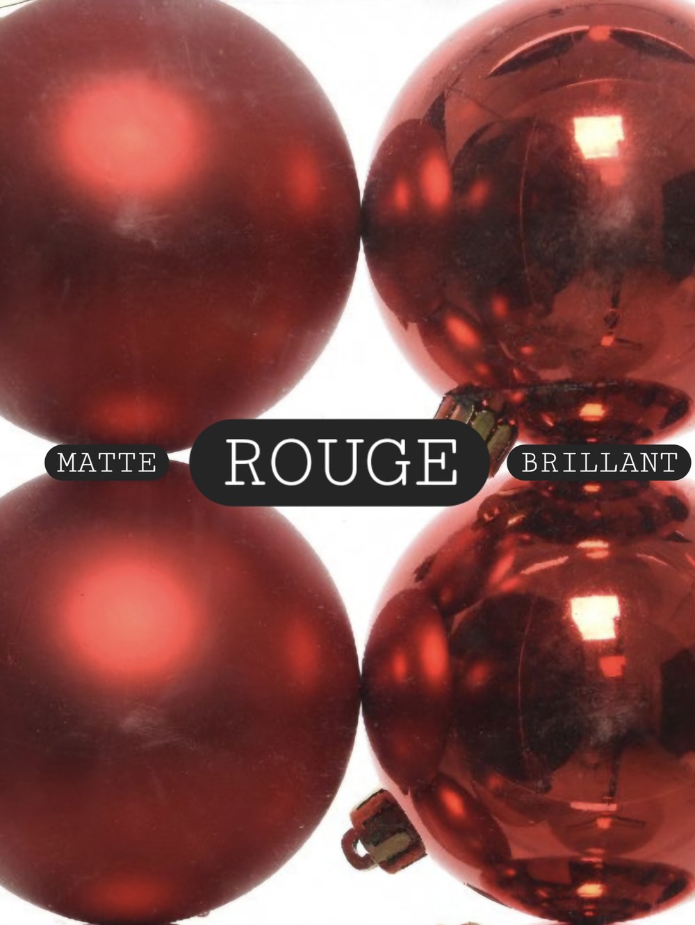boules de Noël personnalisée rouge matte ou brillante