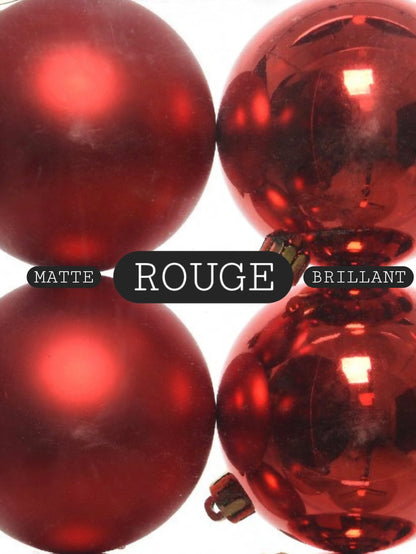 boules de Noël personnalisée rouge matte ou brillante