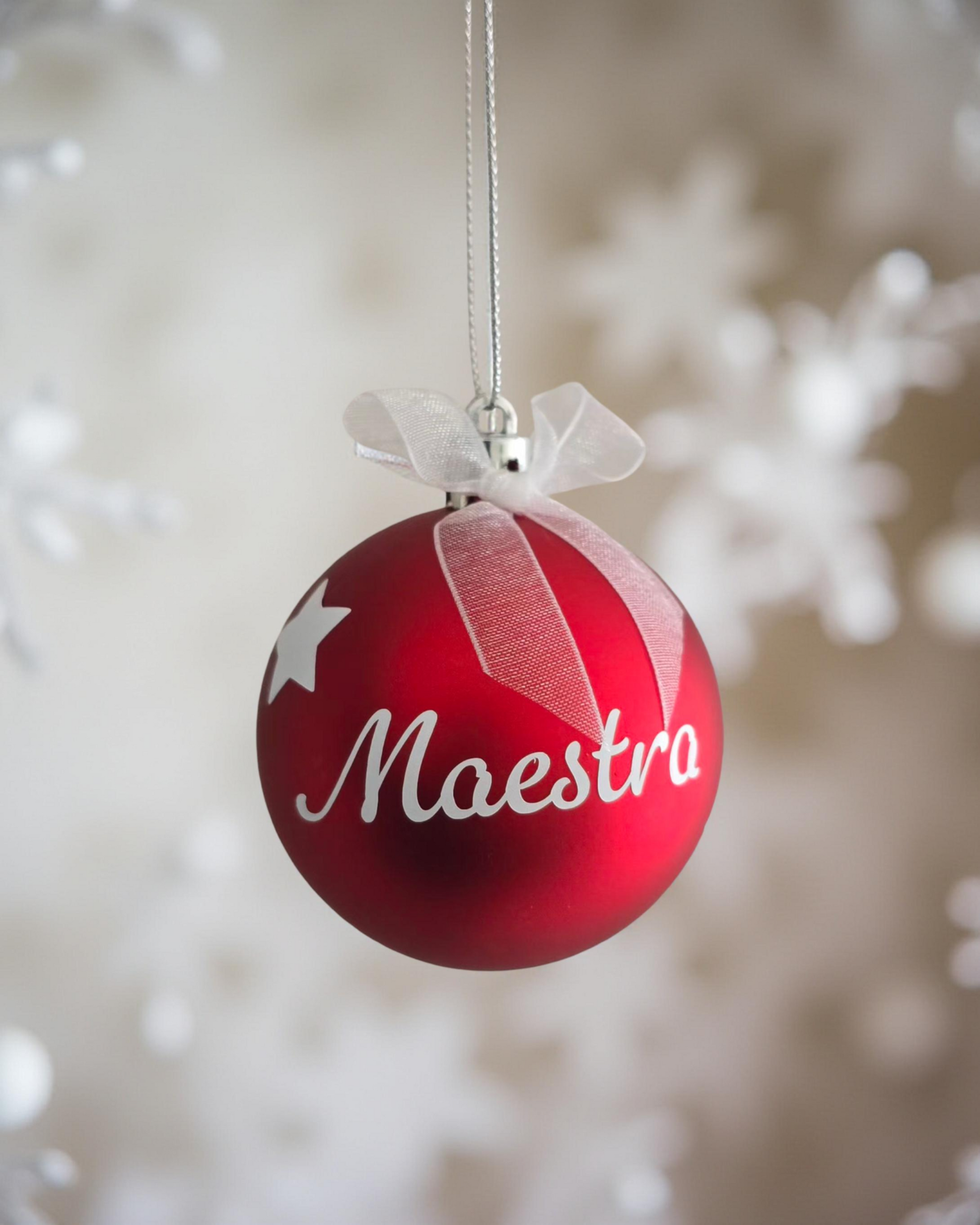 Boule de Noël personnalisée pour la Maestra - Cadeau unique - Livraison rapide