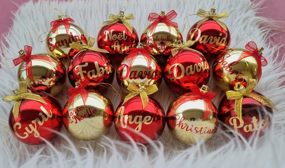 Boule de Noël personnalisées 