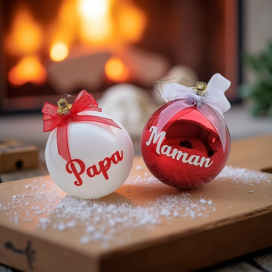 Boules de noel fait avec amour en corse