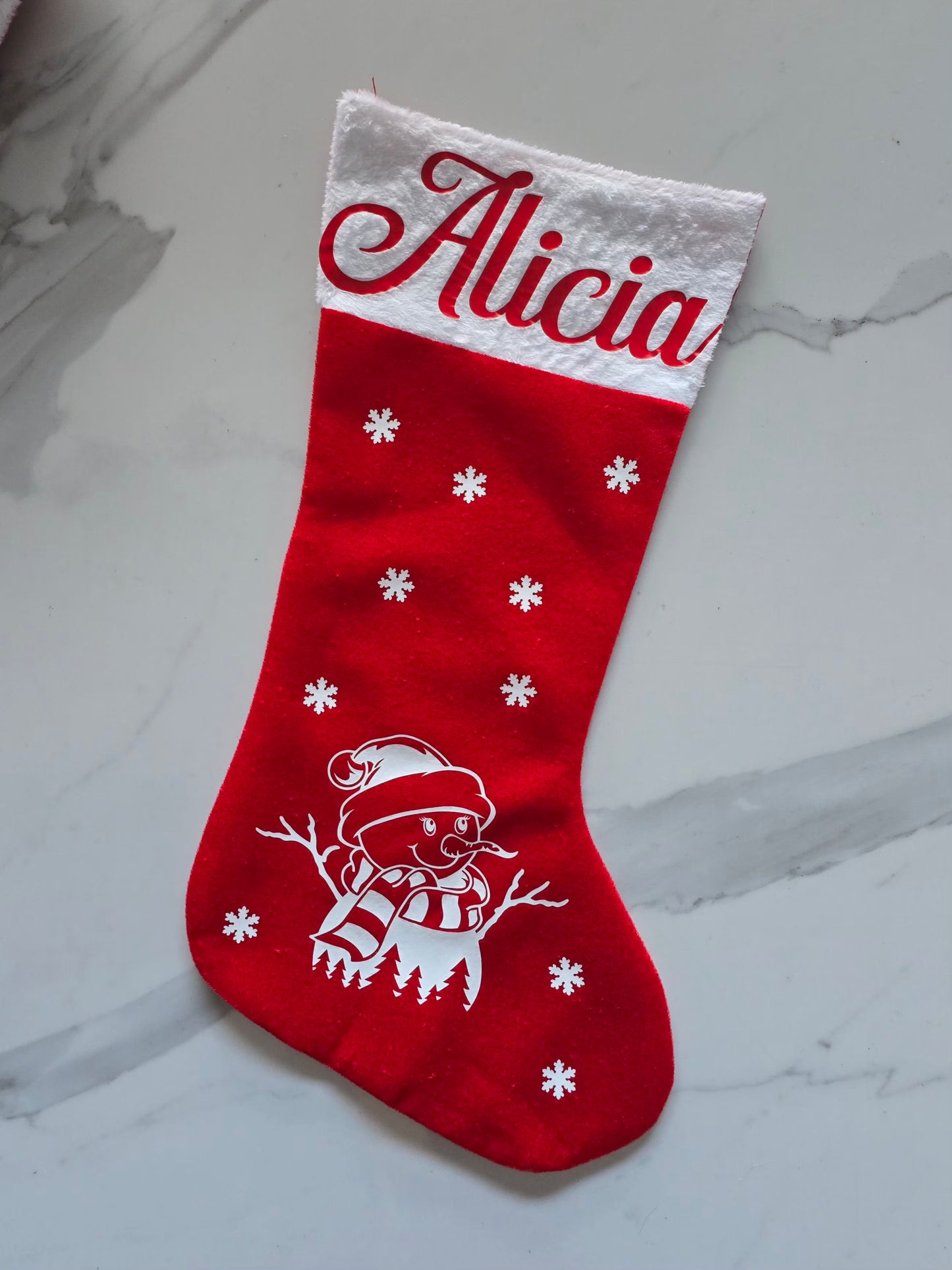 chaussette de noël avec prénom Alicia