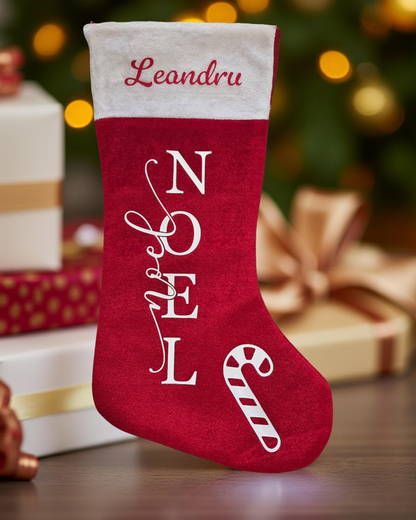 Chaussette de Noël personnalisée pour Leandru 