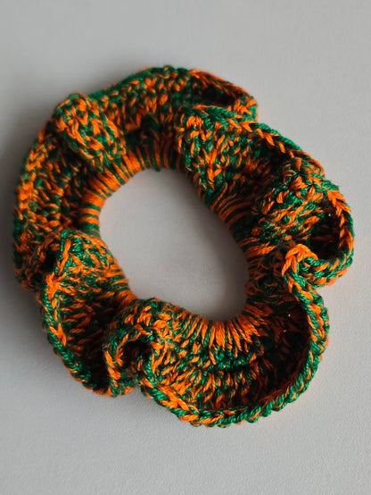 accessoire cheveux artisanal en coton crocheté à la main