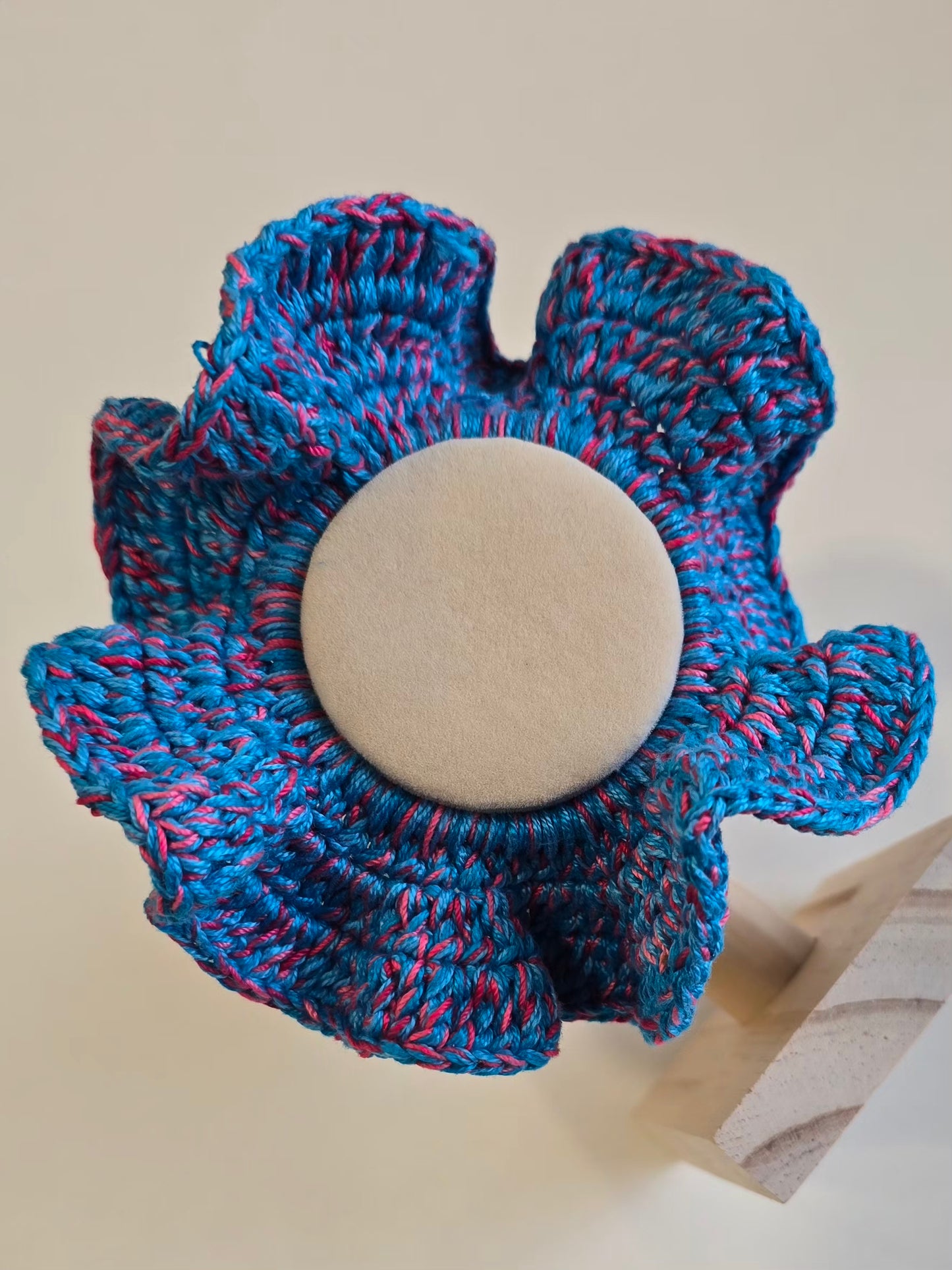 chouchou bleu et rose au style original