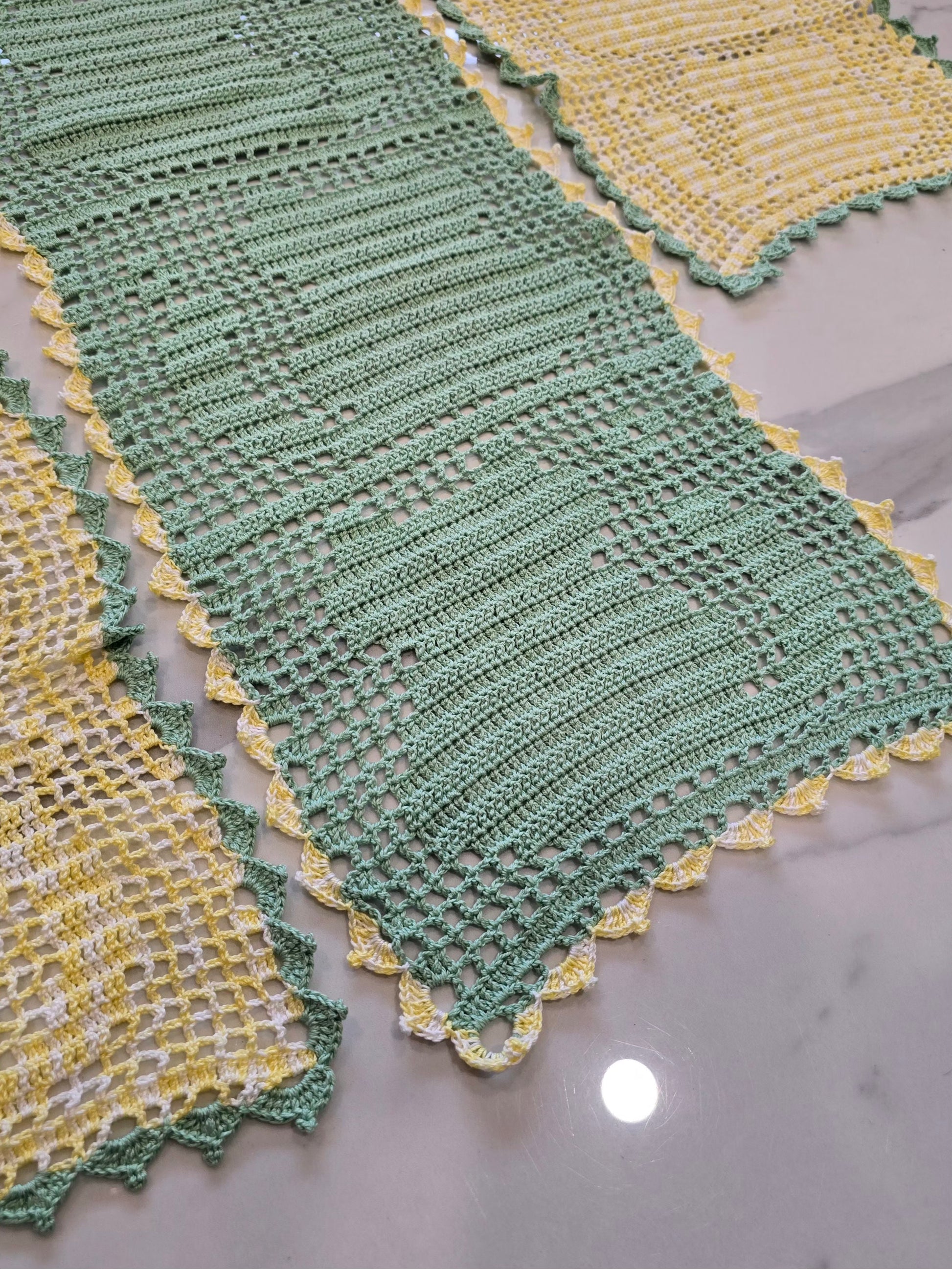détail du motif chat réalisé au crochet