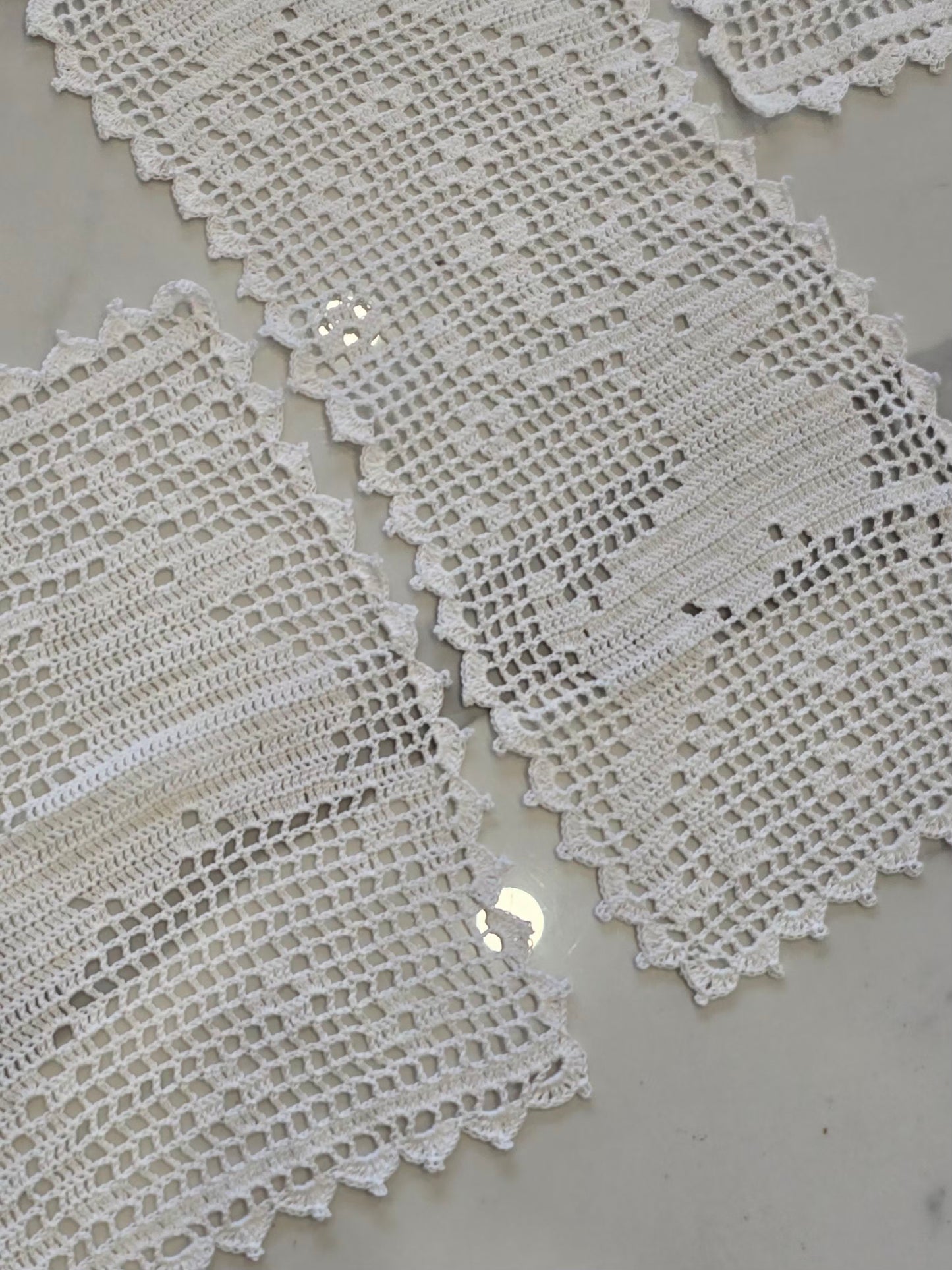 napperons blanc en crochet fait main