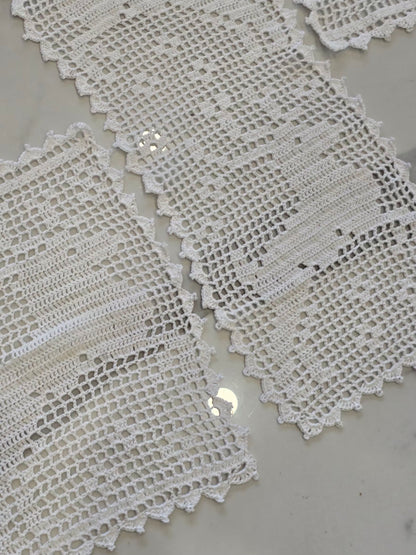napperons blanc en crochet fait main