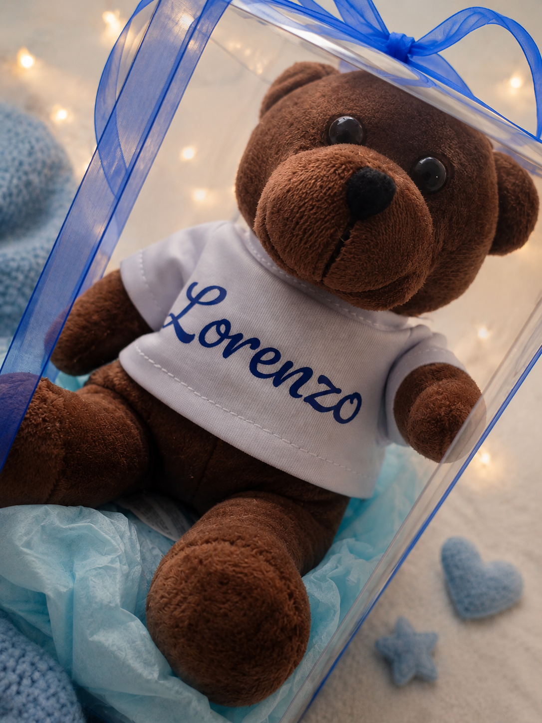Peluche avec t-shirt personnalisé et prénom Lorenzo