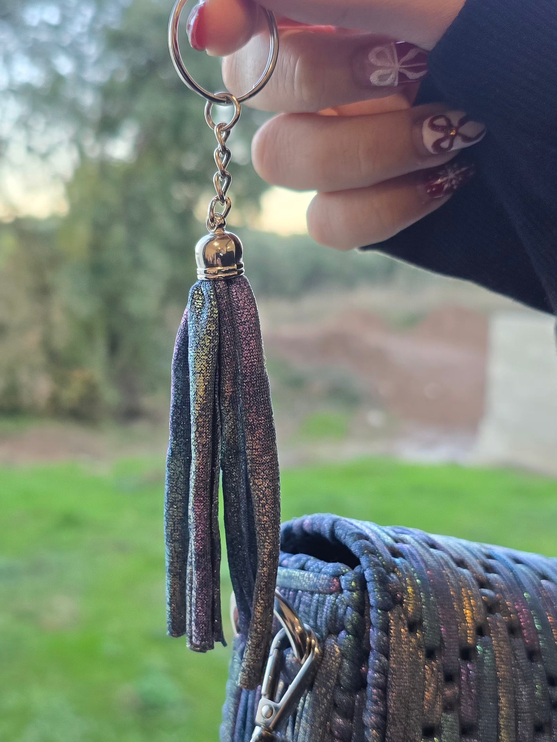 Porte-clé assorti au sac CHERITA artisanale