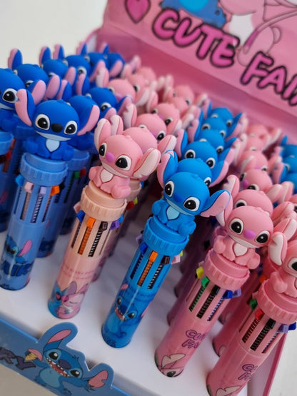 Stylo-bille 10 couleurs Stitch