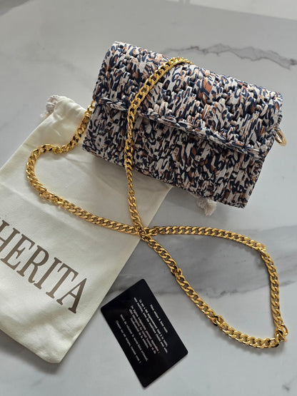 Sac bandoulière fait main motif léopard CHERITA