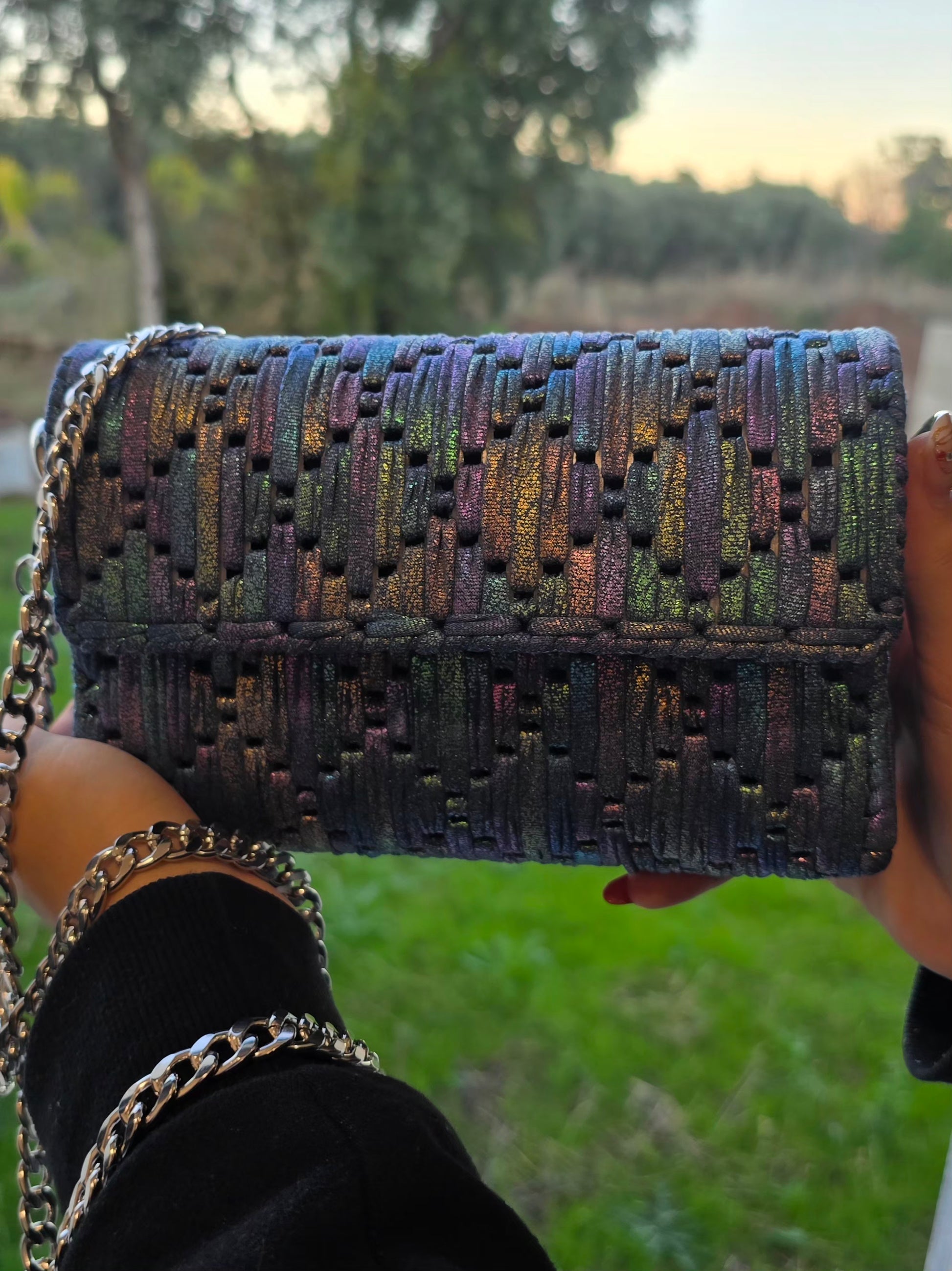 Sac artisanal bleu