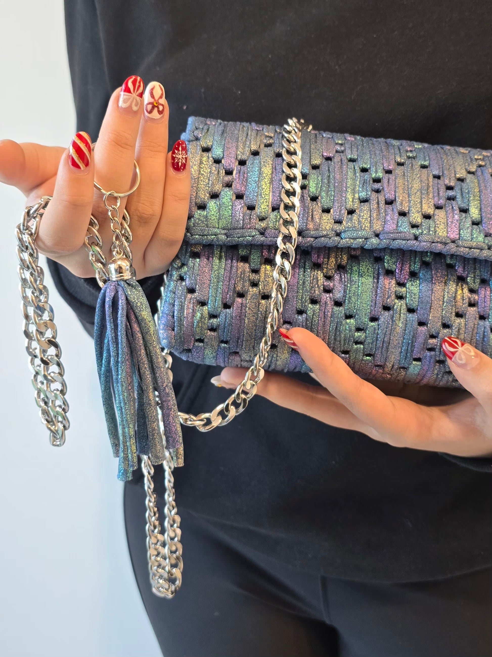Chaîne argentée en acier inoxydable du sac CHERITA