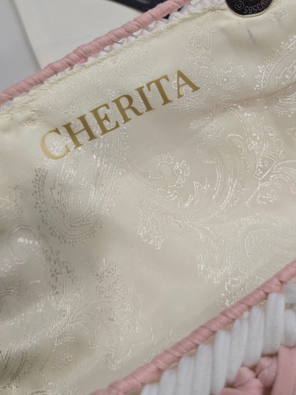Doublure du sac fait main rose et blanc CHERITA