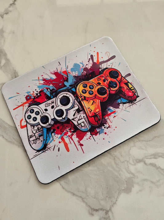 tapis de souris unique - sublimation motif manettes - Game Art