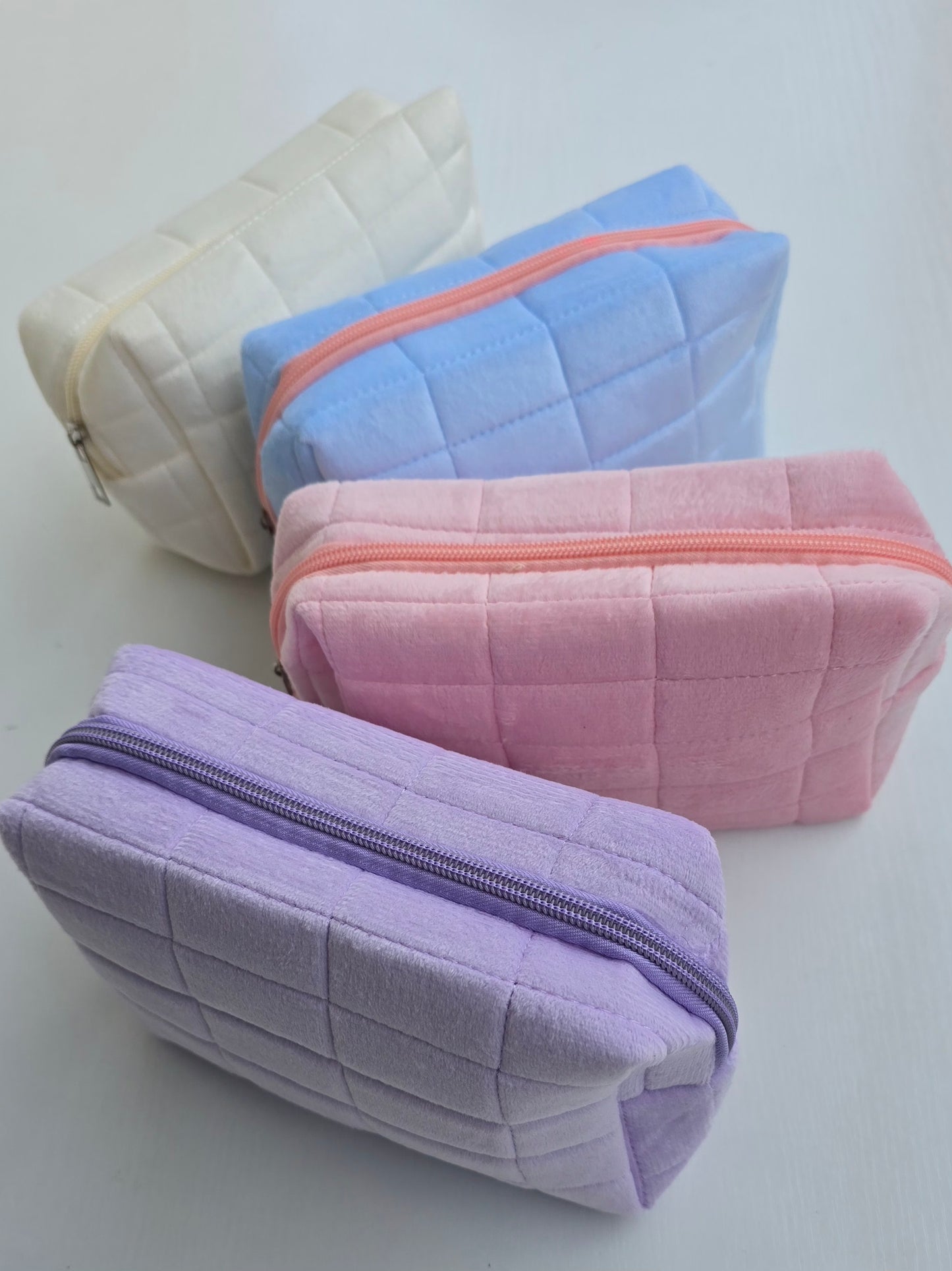 Trousses colorés à personnalisée avec fermeture éclair 